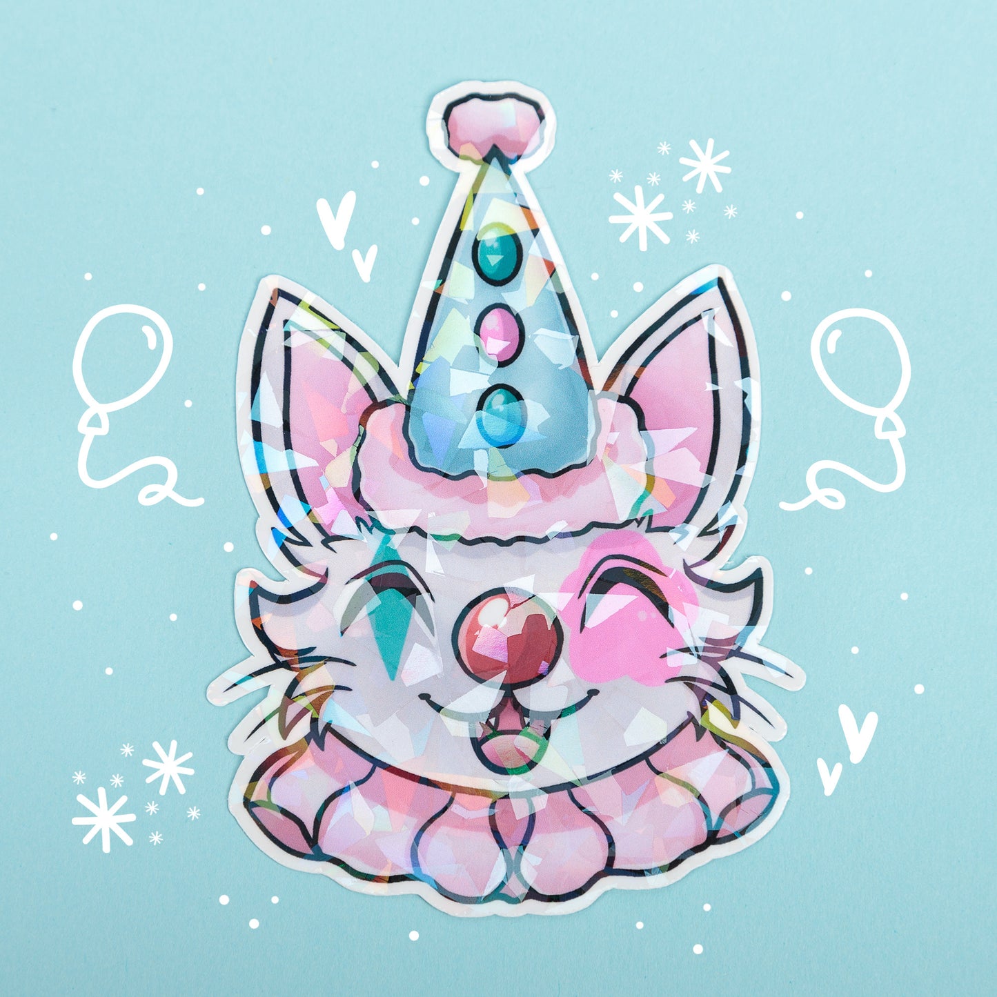 Clown Cat Sticker