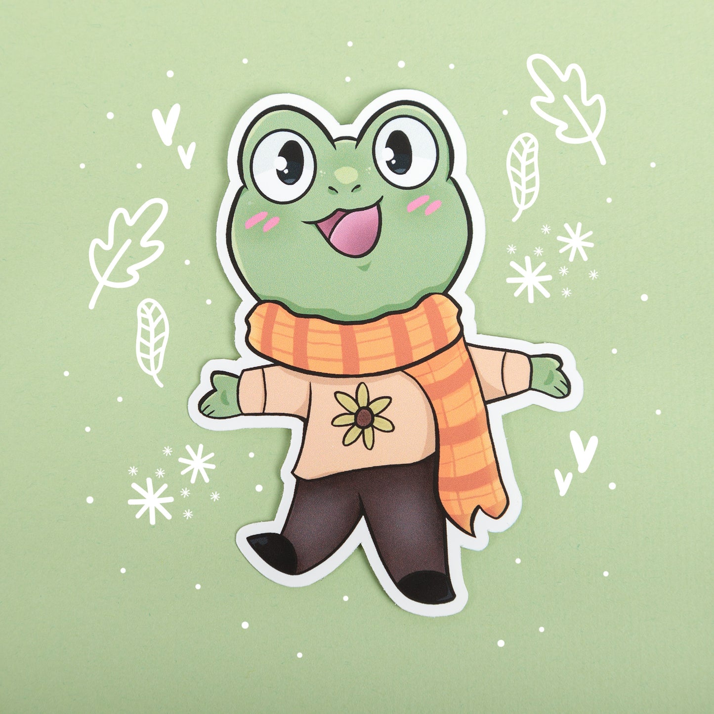 Fall Frog Sticker