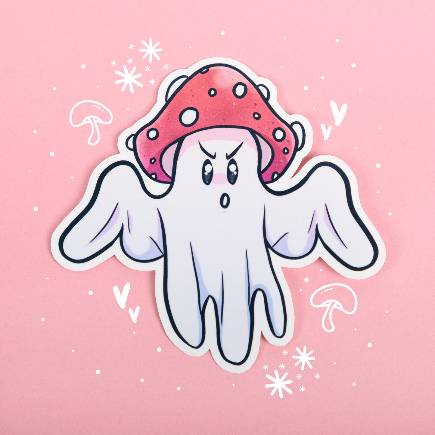 Mushroom Ghost Sticker